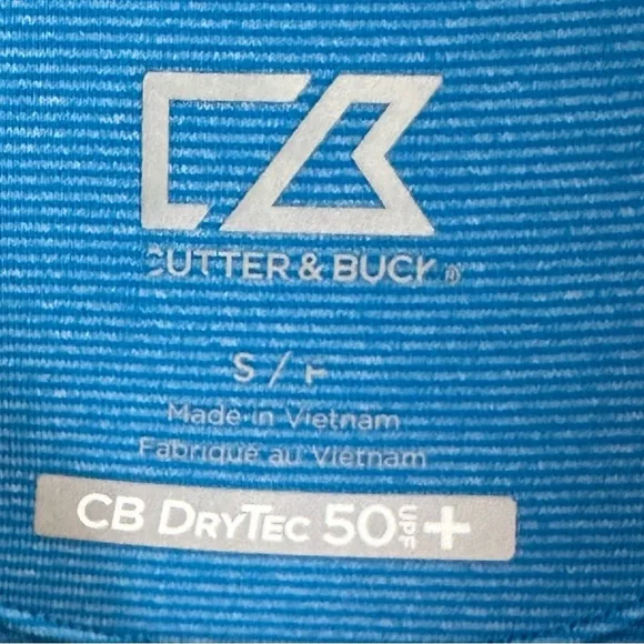 Cutter & Buck Women's Vibrant Blue Long Sleeve Top with 3/4 Zipper - Picture 7 of 8